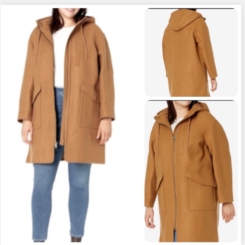 Madewell Lynnford Camel Color Coat in Insuluxe fabric Camel . Size 1X NWT